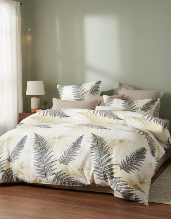 Cream Color 4 Pcs Luxury Microfiber Bedding Set