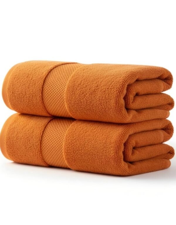 2 Pcs Premium 600 GSM 100% Pure Cotton Bath Sheets (80x140cm) – Extra Large & Ultra Soft | Homelyfy