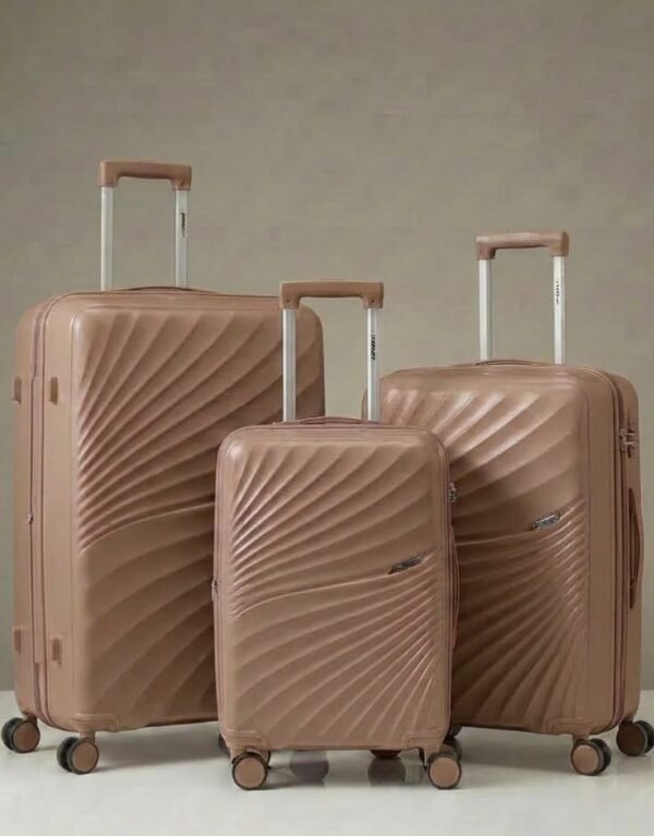 Luxury 3‑Piece Hard Shell Luggage Set – Lightweight, Durable & Stylish (Mink)