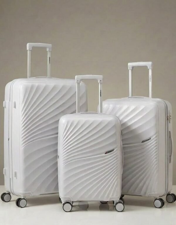 Luxury 3‑Piece Hard Shell Luggage Set – Lightweight, Durable & Stylish (Silver)