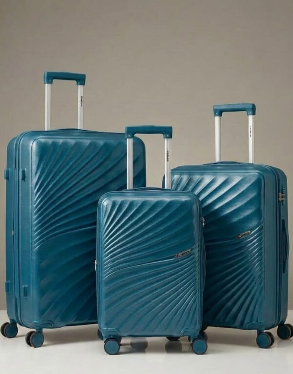 Luxury 3‑Piece Hard Shell Luggage Set – Lightweight, Durable & Stylish (Teal)